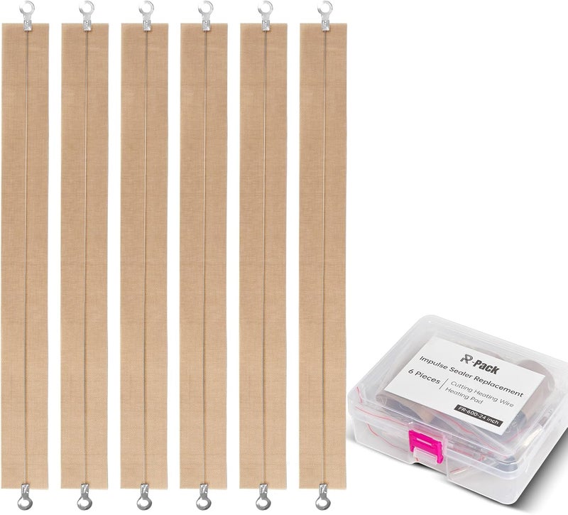 R-PACK Impulse Sealer Heat Wire Element Strip - 24in heated cutting wire Replacement Heating Wires for Sealing Machines - Image 1